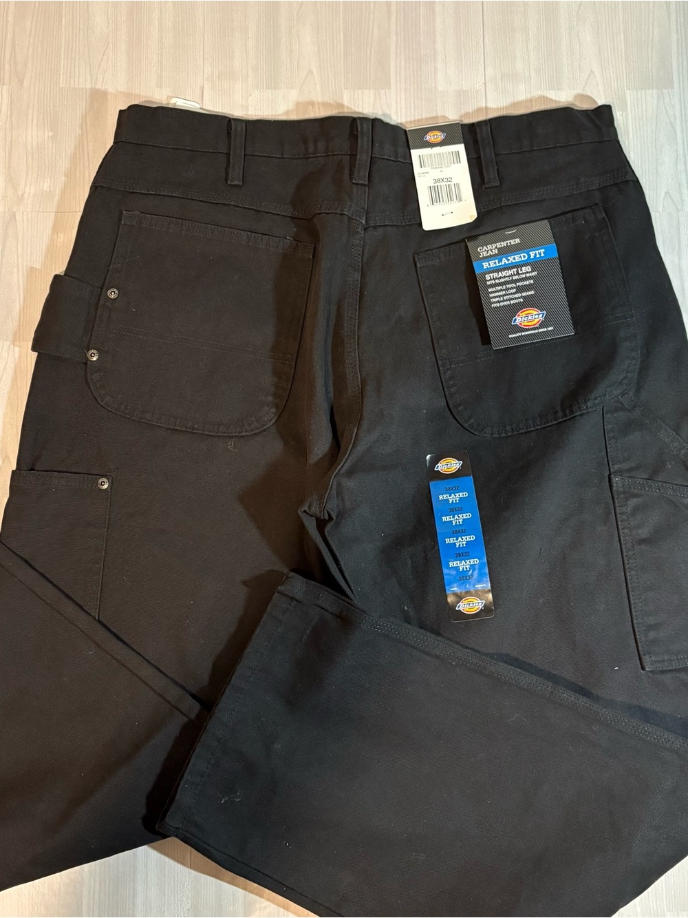 Dickies Canvas Carpenter Pants Men’s Size 38x32 Black Heavy Workwear Utility